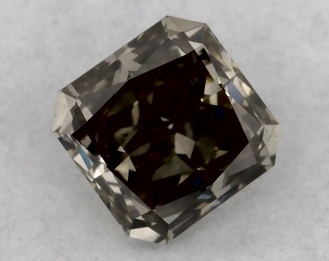 GIA 0.27 Carat Fancy Gray-SI2 Square Radiant Cut Diamond